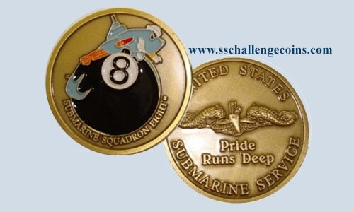 Submarine Squadron Eight ComSubRon 8 Challenge Coin USN Pride Runs Deep