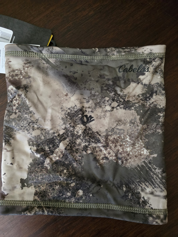 Cabela's Stretch Neck Gaiter Polygiene Odor Control o2 Octane Camo NWT