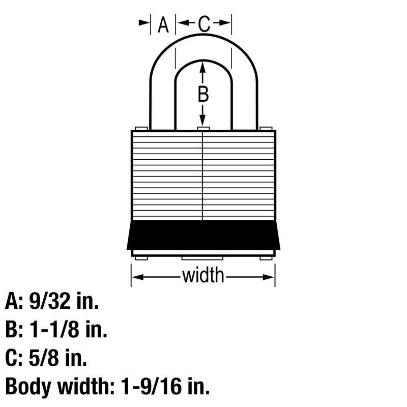 Laminated Steel Padlock Rust Resistant Durable Cut Resistant Security Lock 40mm