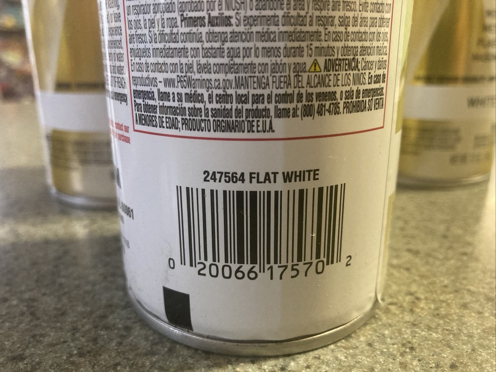 Rust-Oleum 247564 Universal Flat White Spray Paint 12 oz (Pack 4)