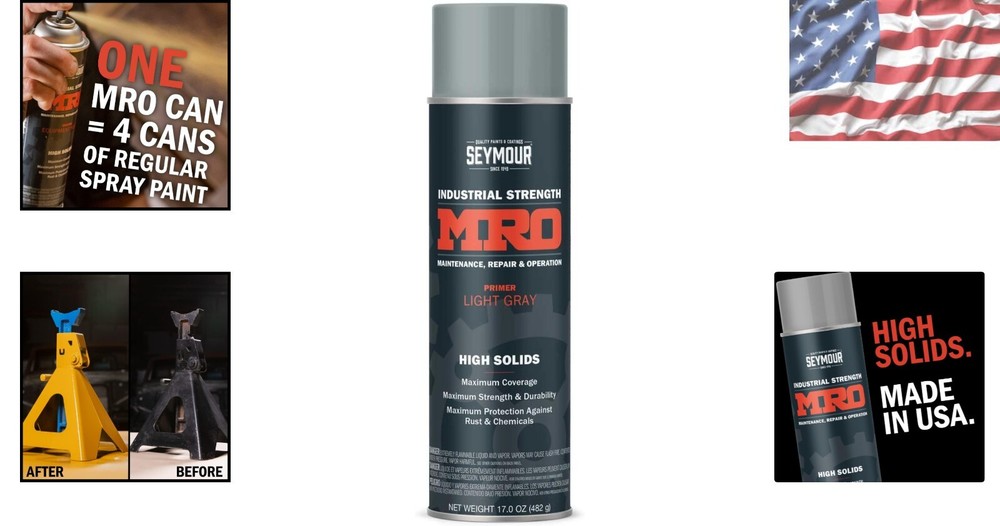 Eco-Friendly 17 oz Light Gray High Solids Spray Paint - Rust Protective Coating