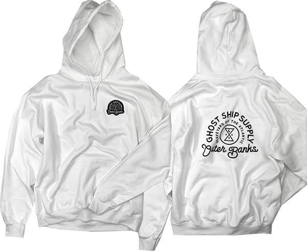 Ghost Ship Insignia Hoodie Medium-White
