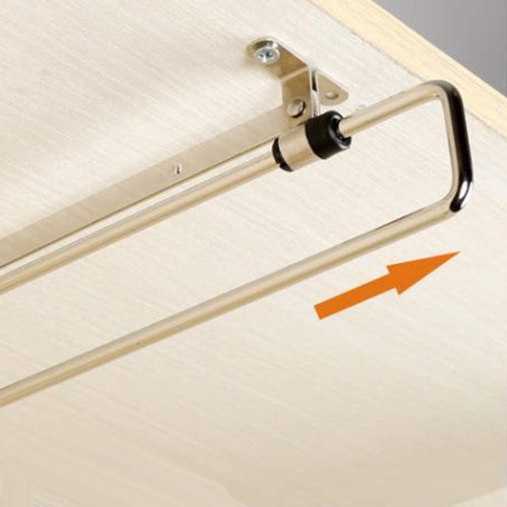 Heavy Duty Retractable Wardrobe Closet Pull Out Rod Hanger Trousers Pull Out