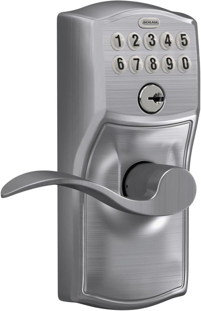 Electronic Keypad Lock, Touch Control, Satin Chrome