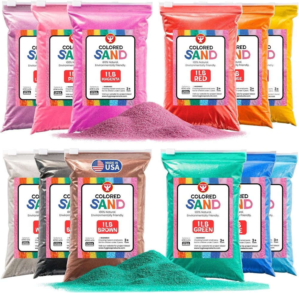 Holiday Sand Crafts - 12 Assorted Colors - Sensory Play