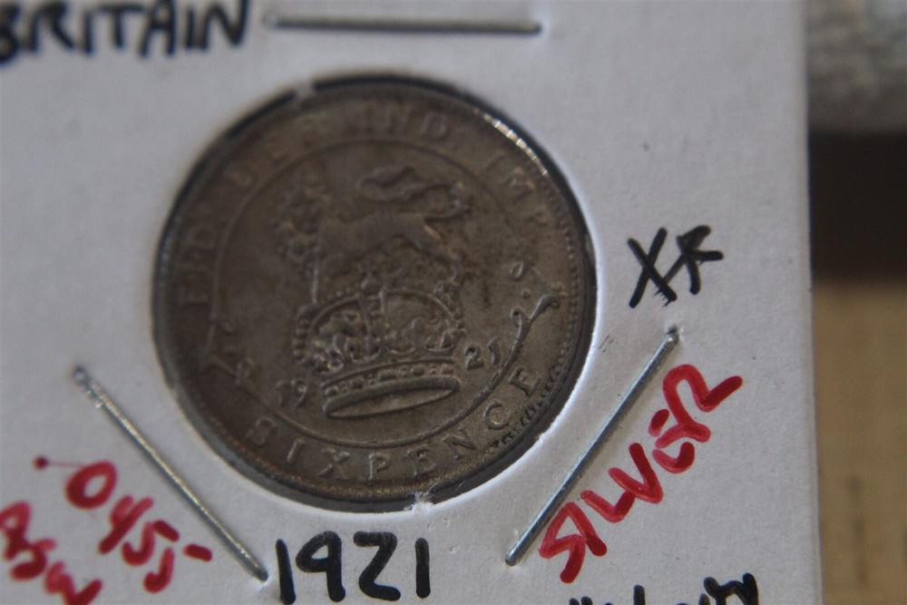 GREAT BRITAIN 6 PENCE 1921 SILVER KM815A.1