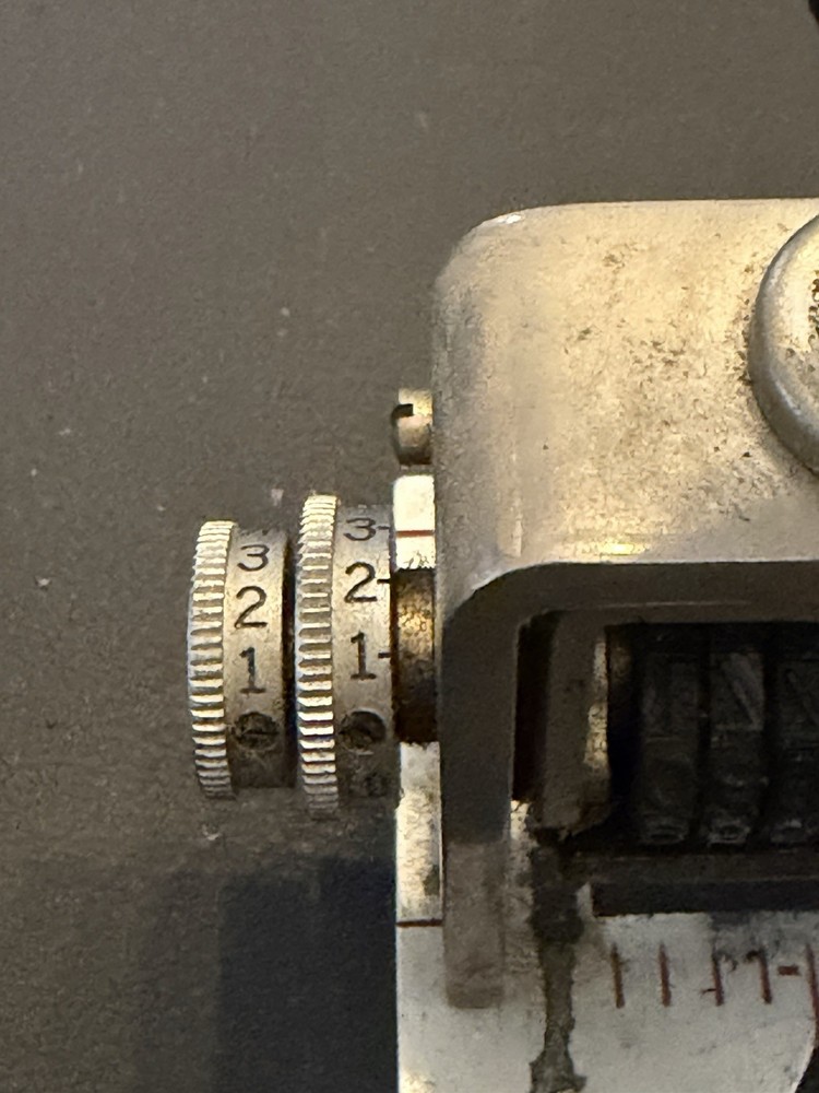HOMS Model 187S Numbering Machine Patent 3064565 Adjustable Wheels Working