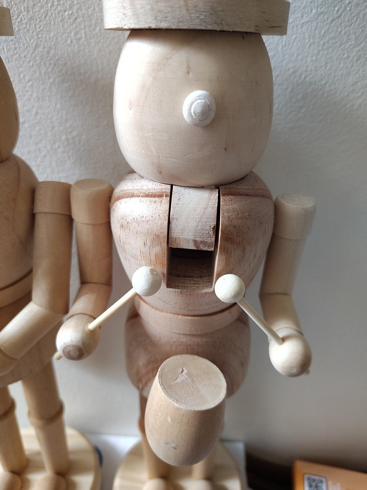 Make Market Wood Easter Bunny Rabbit Nutcracker Pair Unpainted Art Craft Project