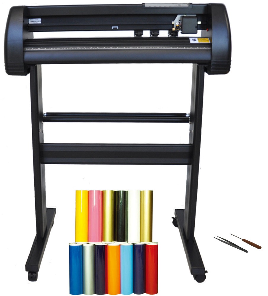 28" Vinyl Cutter Plotter Cutting Machine 3 Blade Software LCD Screen Sign Poster