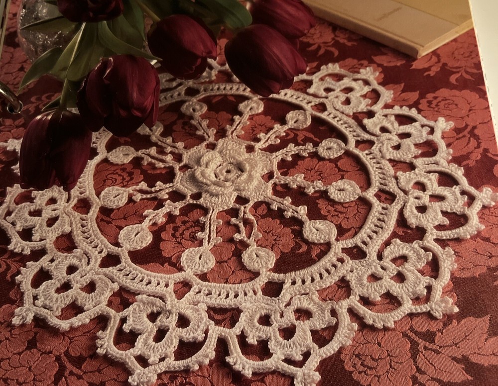 CROCHET  ~ “Fleur De Lis Doily” ~ PATTERN ~