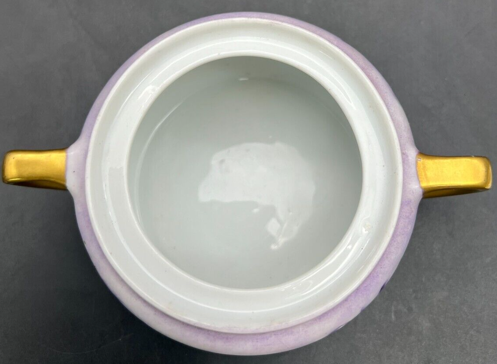 Hand Painted KPM China Sugar with Violets