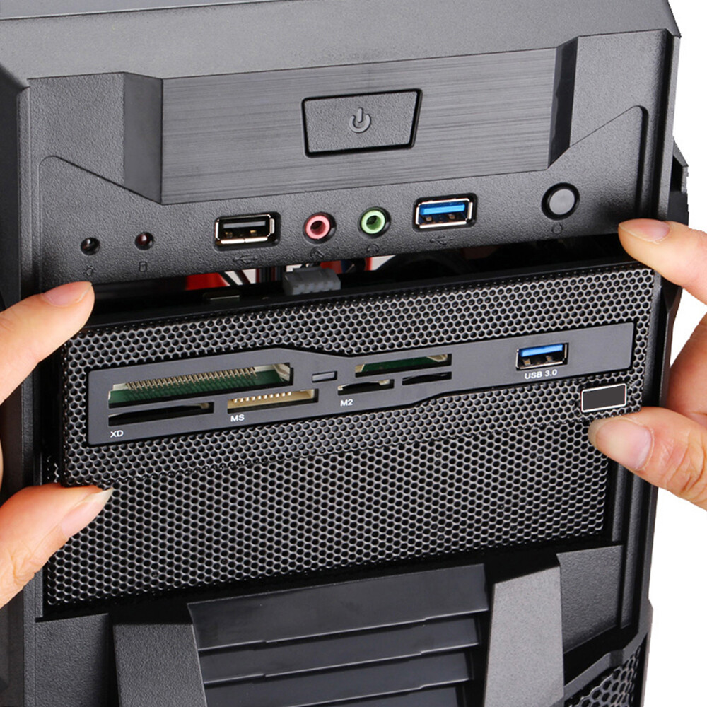 5.25" Drive Bay PC Front Panel USB 3.0 Internal Multi-Function D6C4