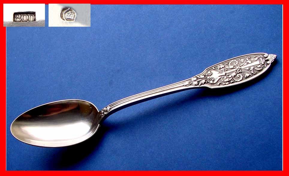 Large Solid Spoon, 800 Silver D415