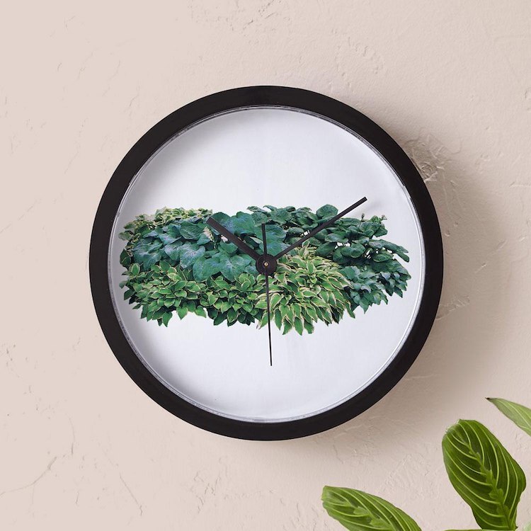 CafePress Hosta Clumps 10" Wall Clock (207234525)