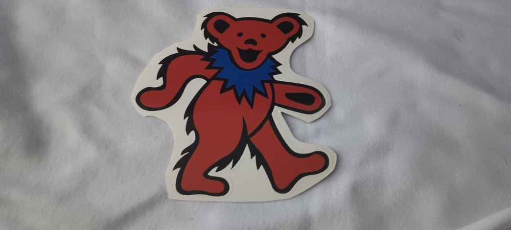 Grateful Dead Red Dancing Bear 5 Inch Window Sticker