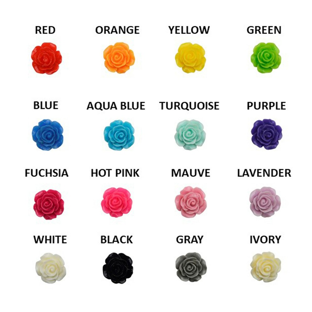 Rose Lapel Pin - 16 Color Choices!