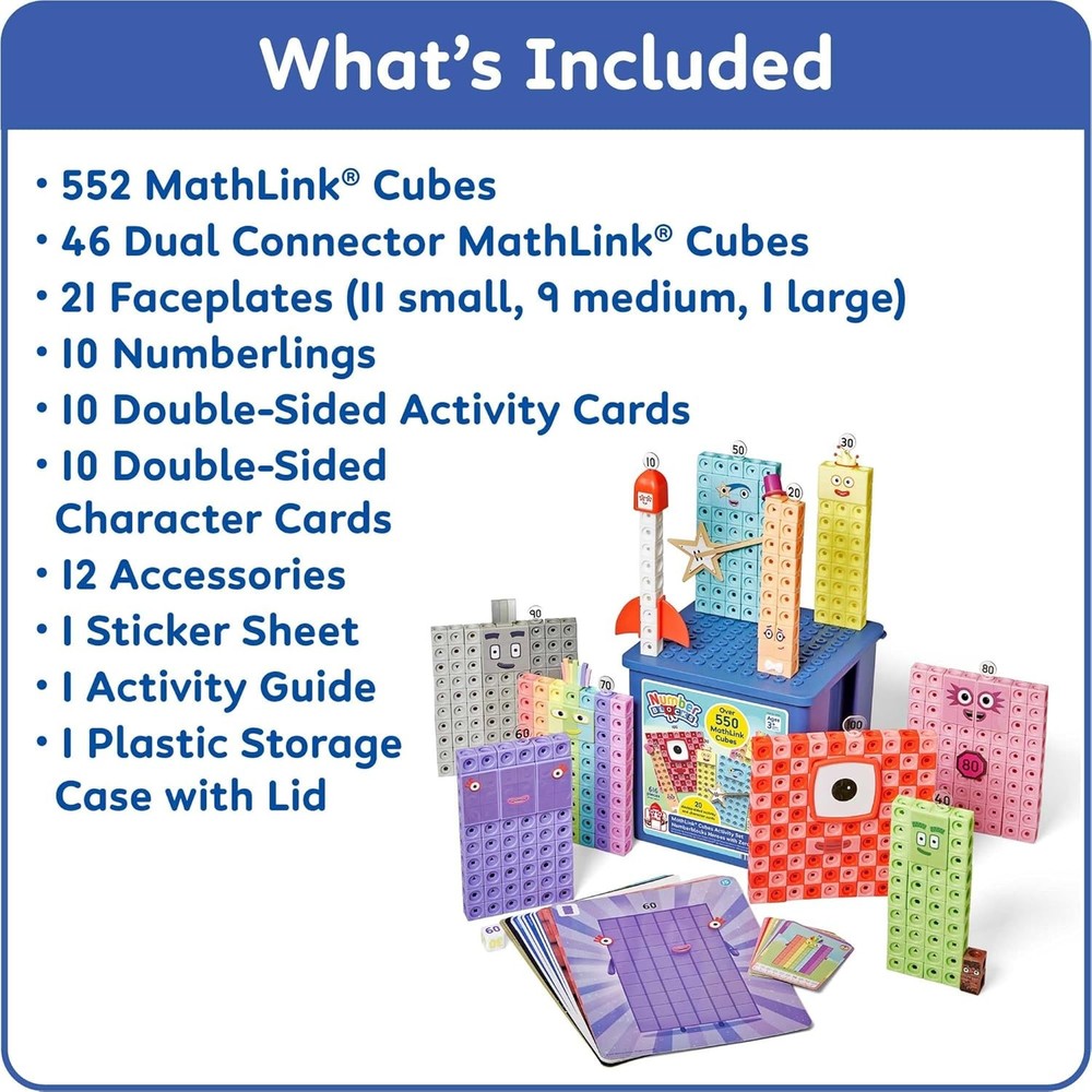Digital Block Hero Zero Point Math Link Cube Activity Set