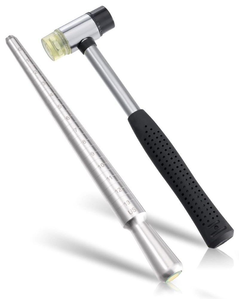 Meowoo Ring Sizer, Can be Hammered Solid Mandrel and Jewelry silver