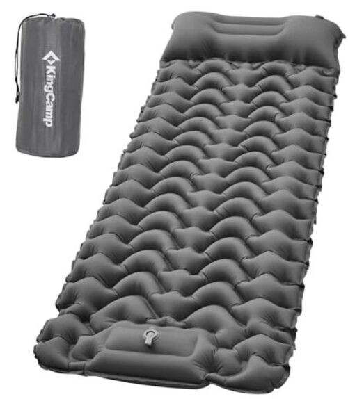 Sleeping Pad for Camping, Ultralight Connectable Inflatable Single Grey