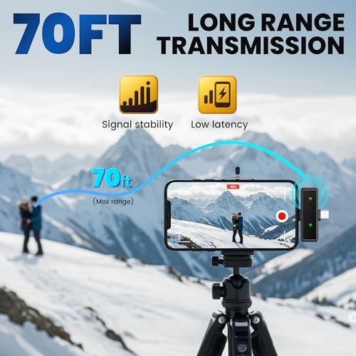 Microphone for iPhone Mic: YouTube Wireless Lavalier Microphone with Noise