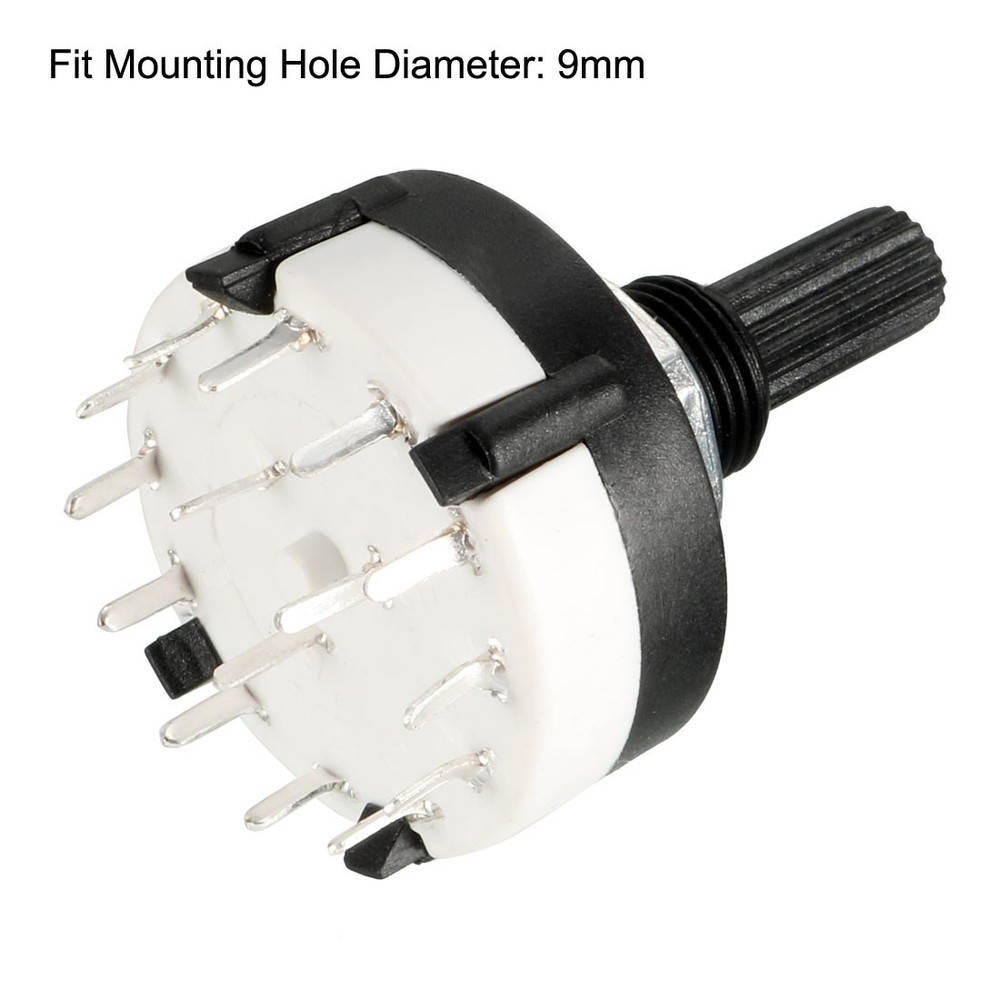 3P4T 3Pole 4Position Selector Rotary Switch,Single Deck Band