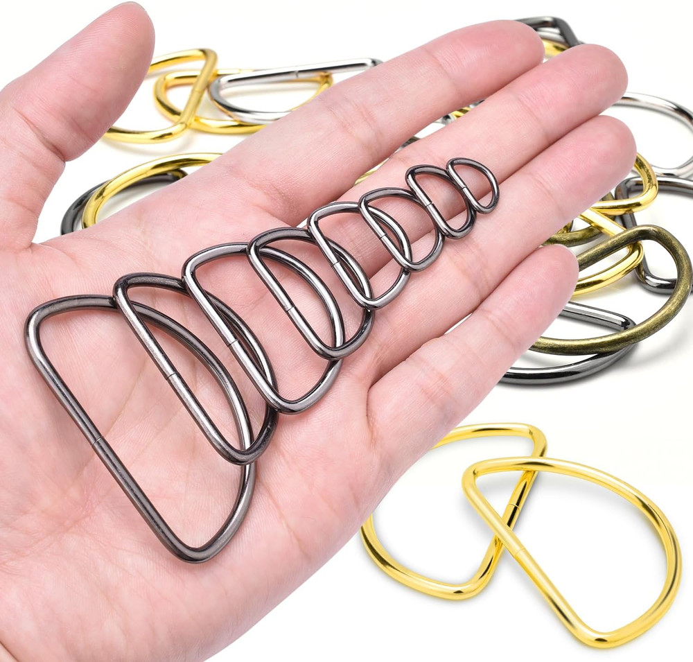 Ajustable Metal D Ring Webbing Strap Belt Buckles for Bag, Backpack