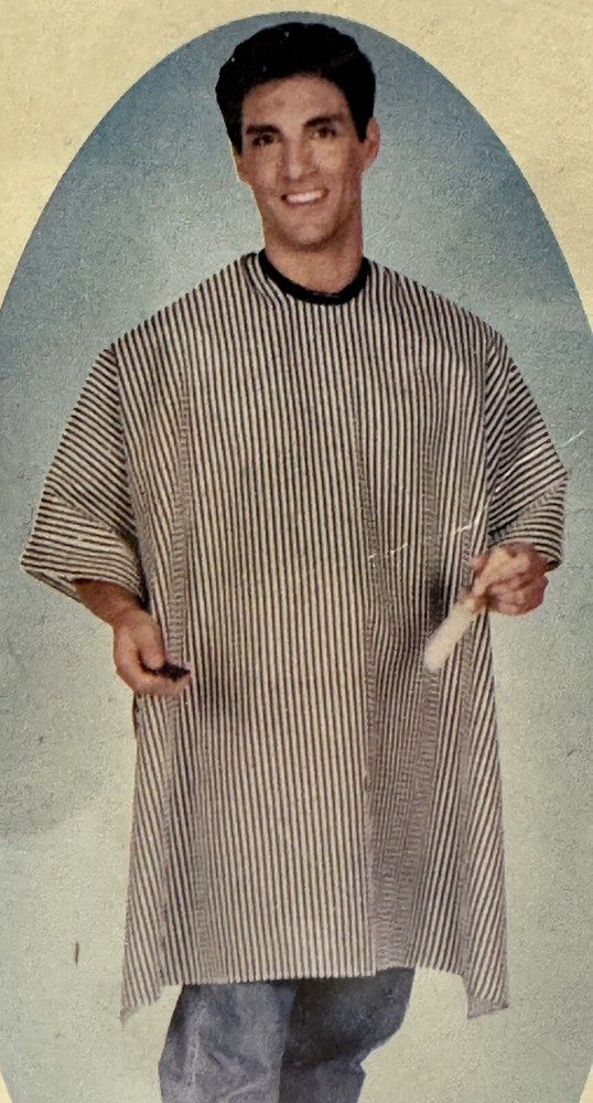Scalpmaster Striped Barber Cape 45”x50”