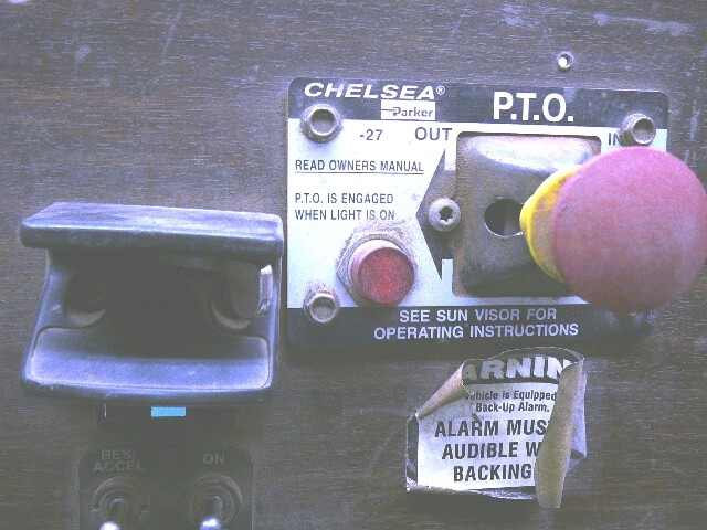 USED DASH PANEL W/CHELSEA PTO SWITCH