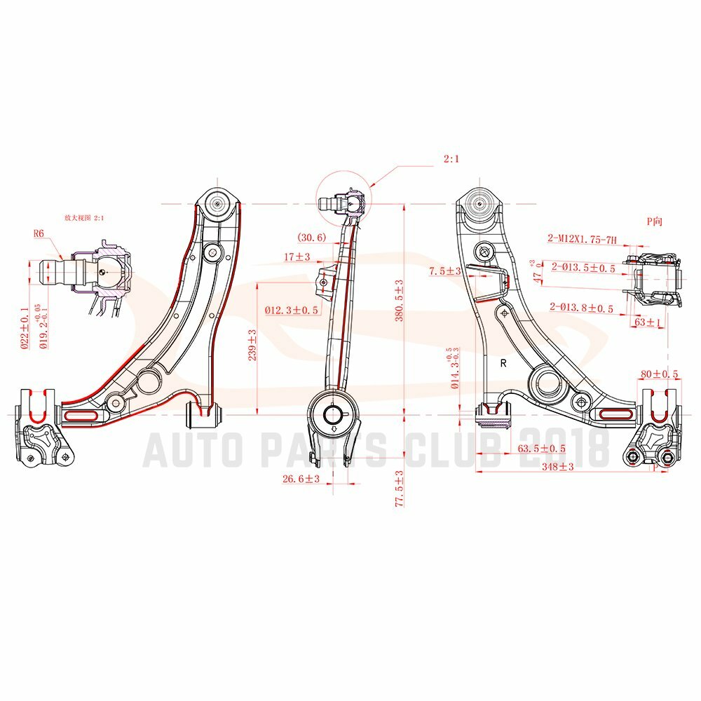 4pcs Front Lower Control Arms Outer Tie Rod Ends Kit for 2007-2013 Mazda CX-9