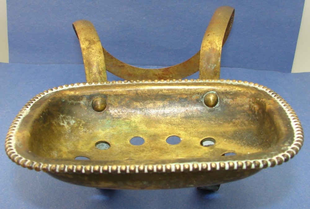 Antique Brass Bathtub Soap Dish