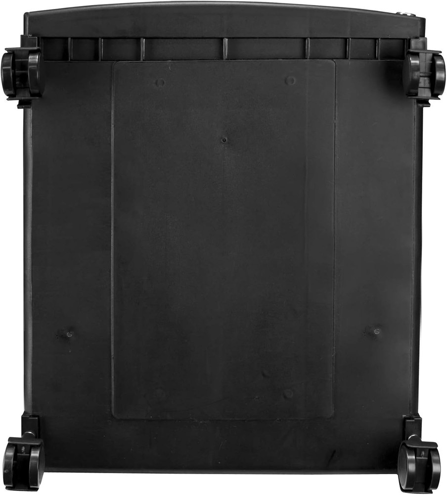 Plastic One-Drawer File Cabinet – Locking Document Organizer with Casters for Ho