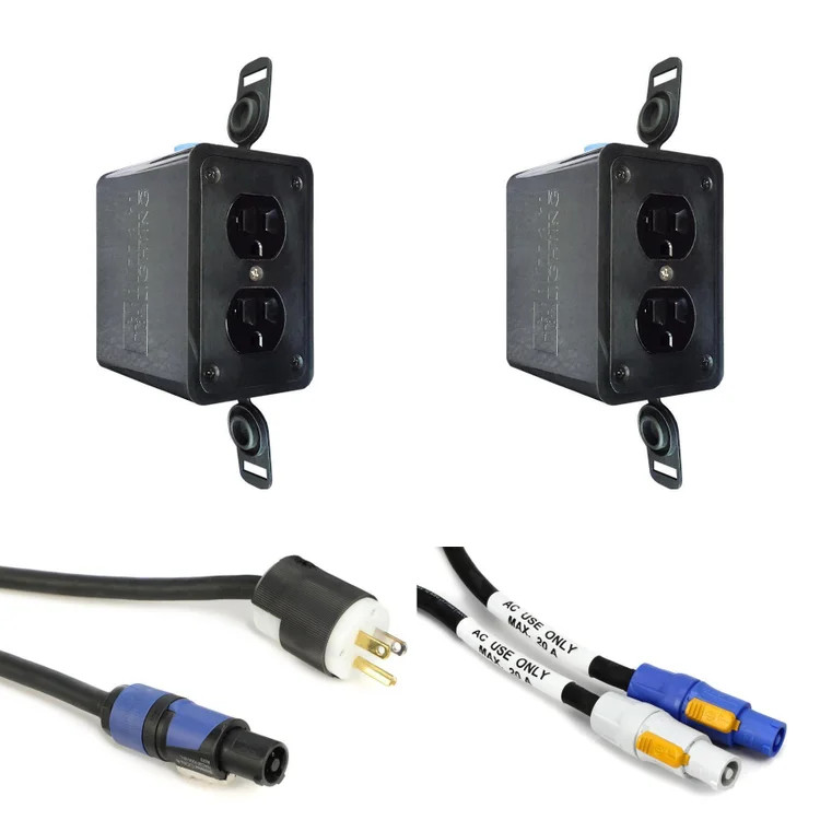 Blizzard Lighting Drop PC Stage Power Drop Box Pair with Cables