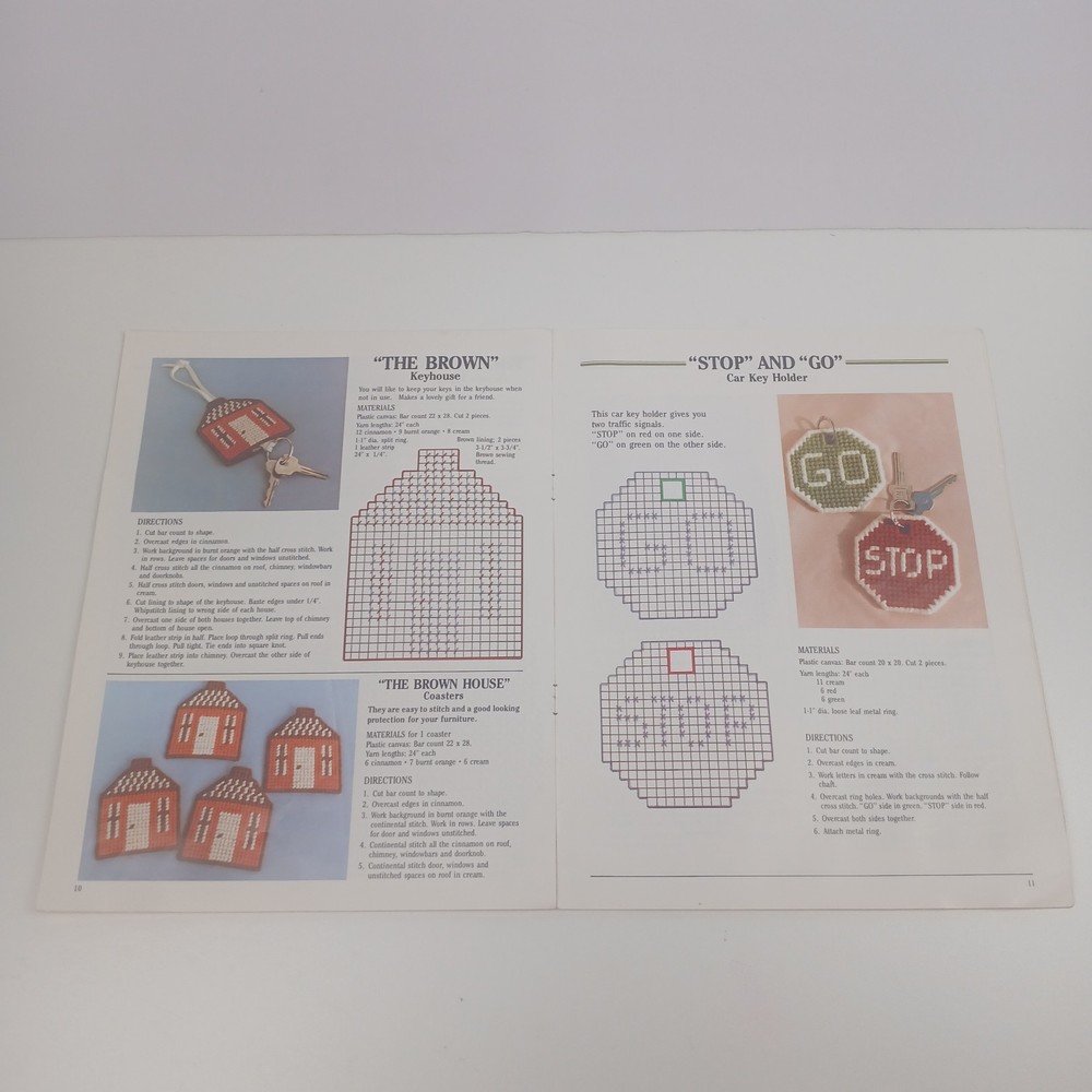 Plastic Canvas Instruction Book for Fast & Small Projects Needlecraft Designs