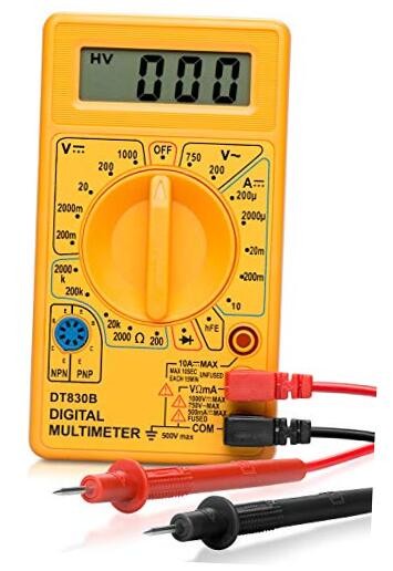 40508 Digital Multimeter Diode & Transistor Tester AC DC Volt Test 1 Pack