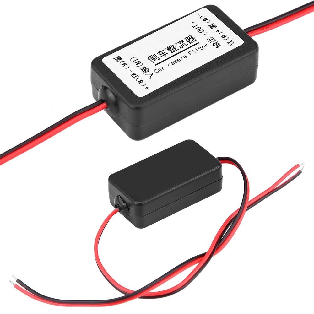 12V DC Car Rearview Camera Power Relay Capacitor Filter Rectifier