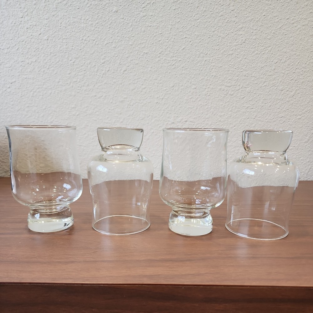 Aurora by Tuscany Crystal Solid Base drinkware Stackable 12 oz Glasses MCM