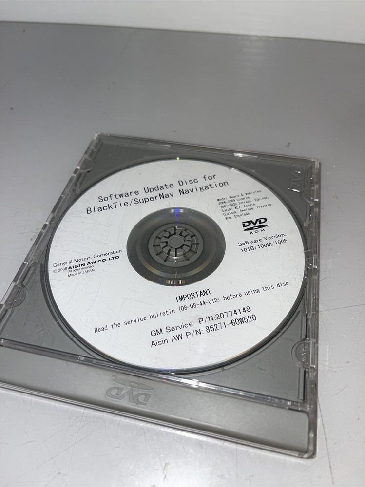 SOFTWARE UPDAT FOR BLACKTie NAVIGATION # 20774148