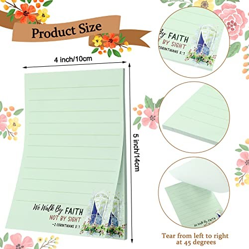 8 Pack Christian Sticky Notes Samll Scripture Inspirational Memo Fresh Style
