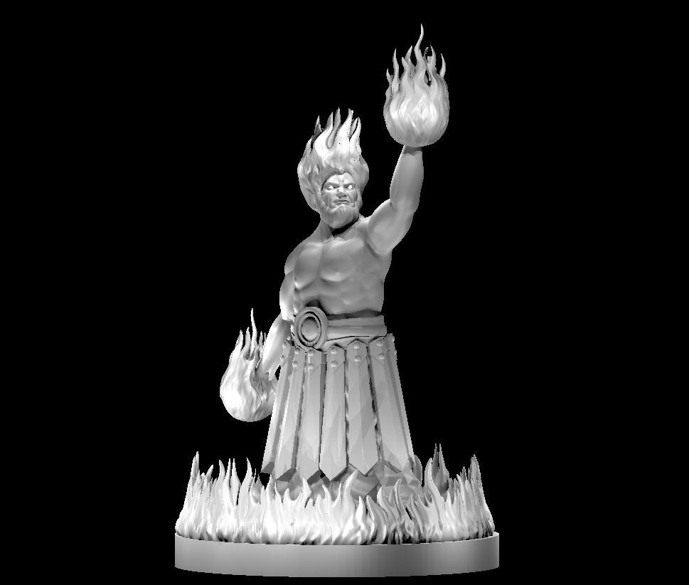 Azer Pyromancer Fire Wizard Sorcerer NPC 28mm Scale DND D&D Tabletop Mini