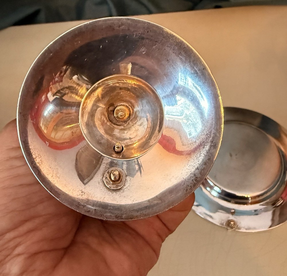 Silverplate Kiddush Cup and Saucer