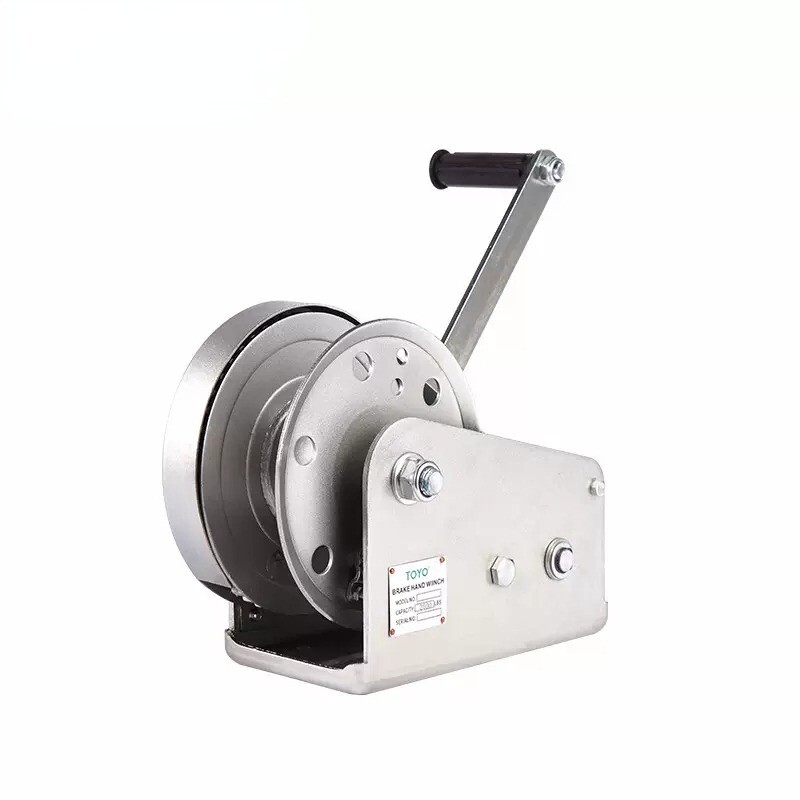 Hand-Cranked Winch Two-Way Self-Locking Compact Winch Automatic Braking