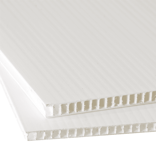 White Fluted Plastic Correx Board- 6mm Thick - A1 Sheets (594mm x 841mm)