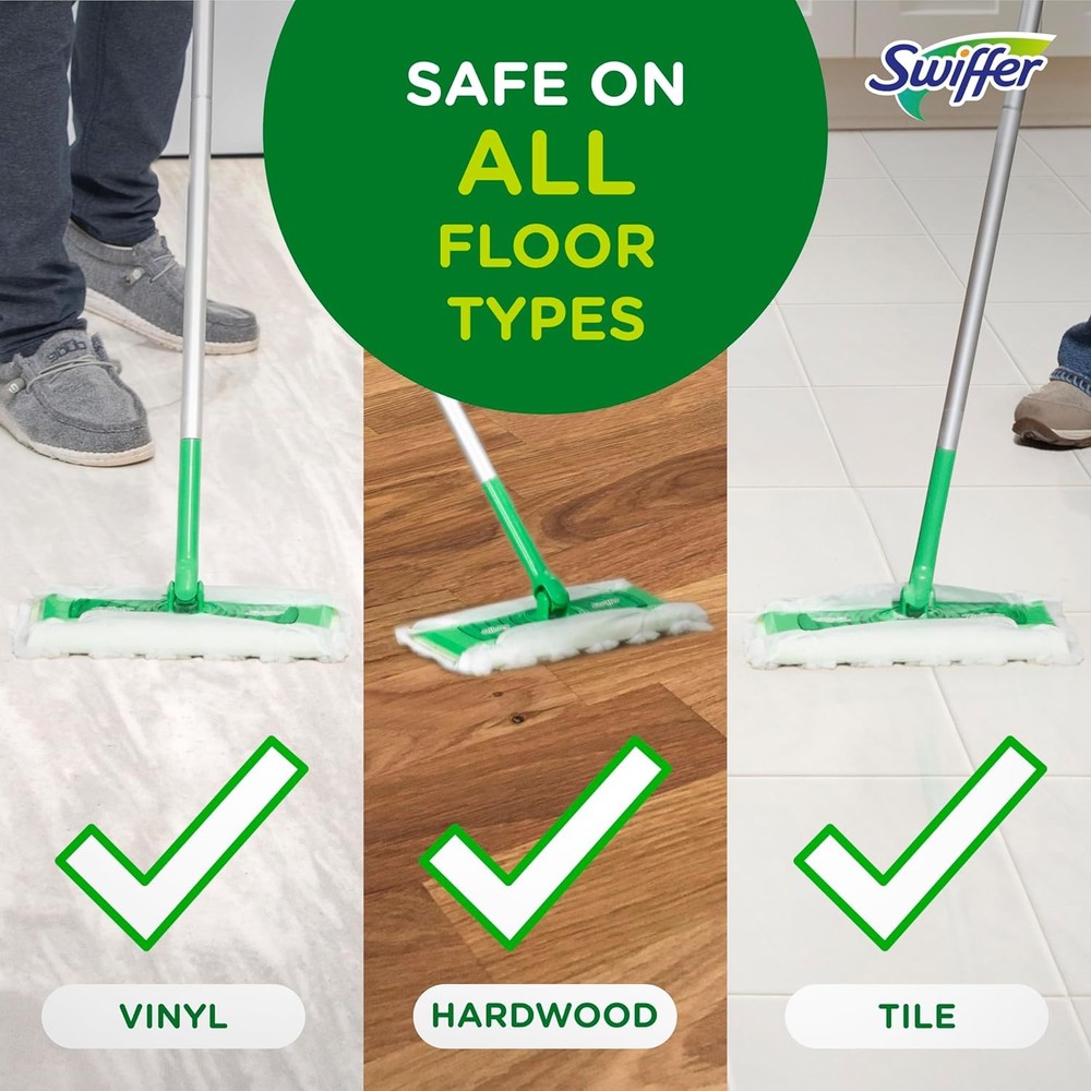 Swiffer Sweeper Heavy Duty Dry Multi-Surface Cloth Refills for Floor Sweeping an