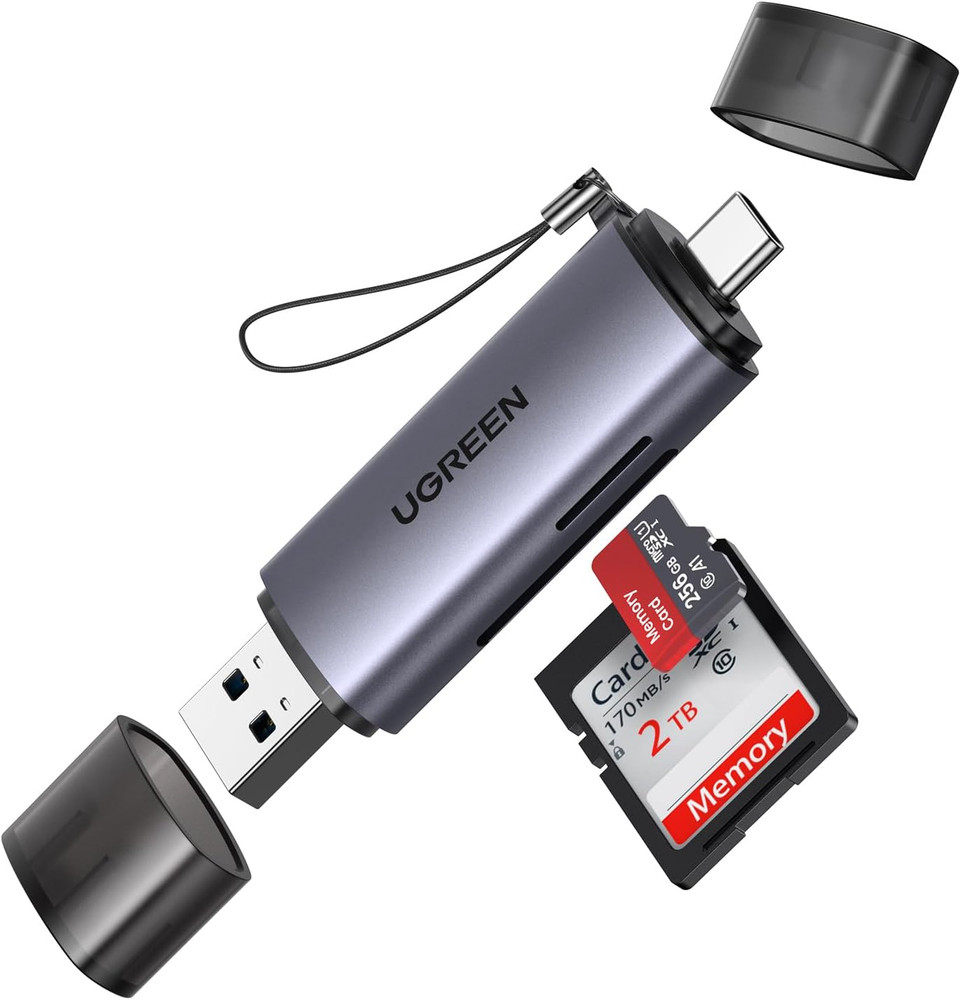 UGREEN SD Card Reader USB C, USB 3.0 Micro SD Card Reader 2 in 1 Memory Card Rea