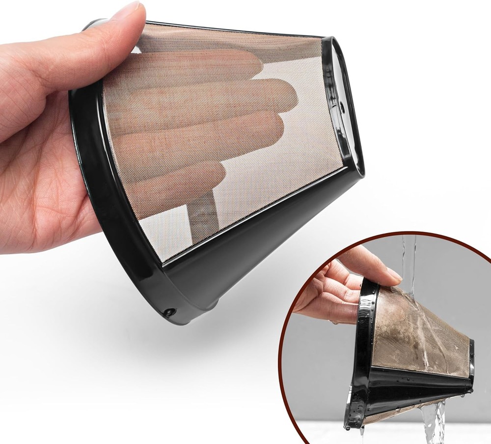Reusable #4 Cone Coffee Filter Basket for Cuisinart Coffee Makers 1-Pack Permane