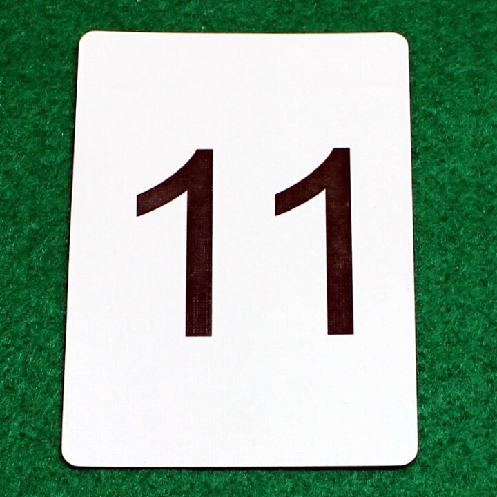 Number 11, Bicycle Printed Gaff Card, Blue