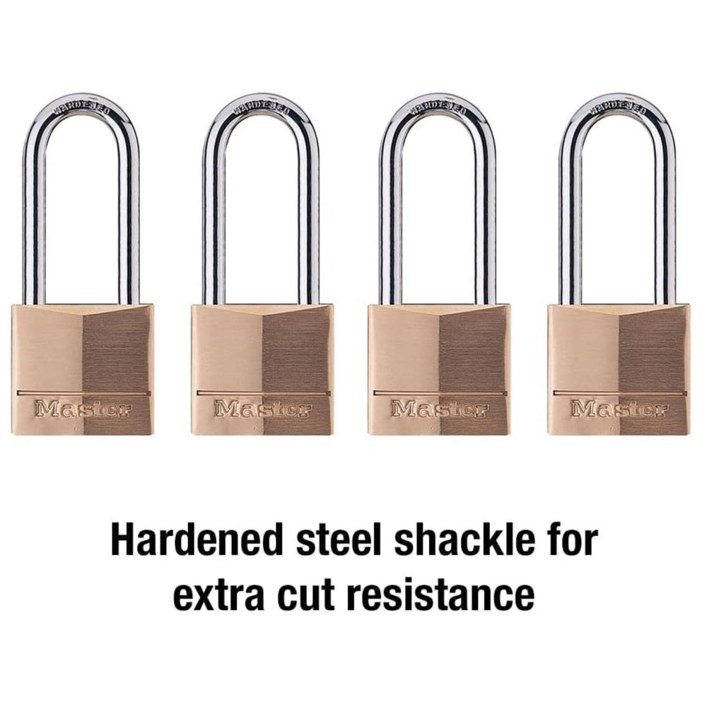 Master Lock 140QLH Solid Brass Keyed-Alike Wide Padlock 1-9/16 in.