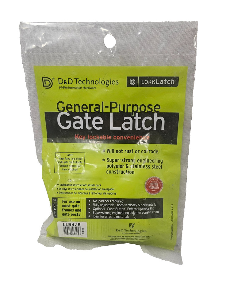 D&D Technologies LLB4/5 Gate Latch Key Lockable