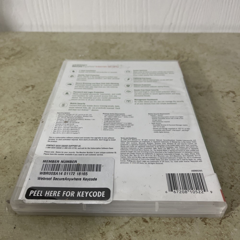 Webroot SecureAnywhere Internet Security For PC/MAC/Mobile