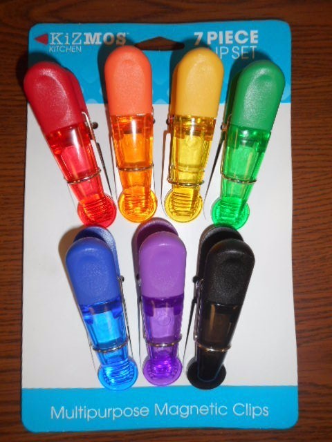 KIZMOS MULTIPURPOSE MAGNETIC CLIPS 7 PER PACK- SEE VARIATIONS FOR QUANTITIES